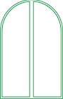 Arched 2 sash window or door