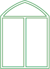 Window or Door 2 sash+Gothic arch