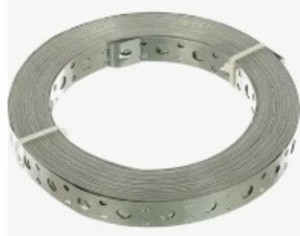 Perforated straight ventilation tape, 20x0.5mm, 25m