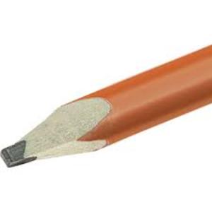 Construction pencil, wood, graphite, oval