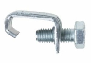 Staple for fastening of duct flange