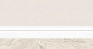 PVC skirting board for ceramic tile floor