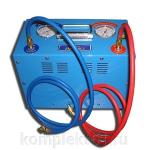 Assembled coolant filling and evacuation unit