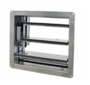 Motor-operated normally open fire damper